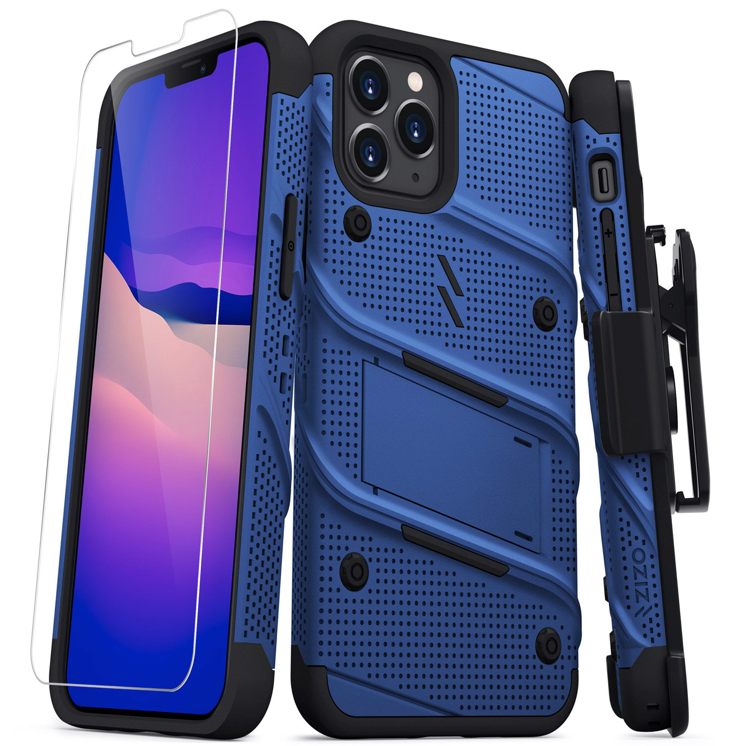 Zizo Bolt iPhone 13 Pro Max Protective Case & Screen Protector - Blue