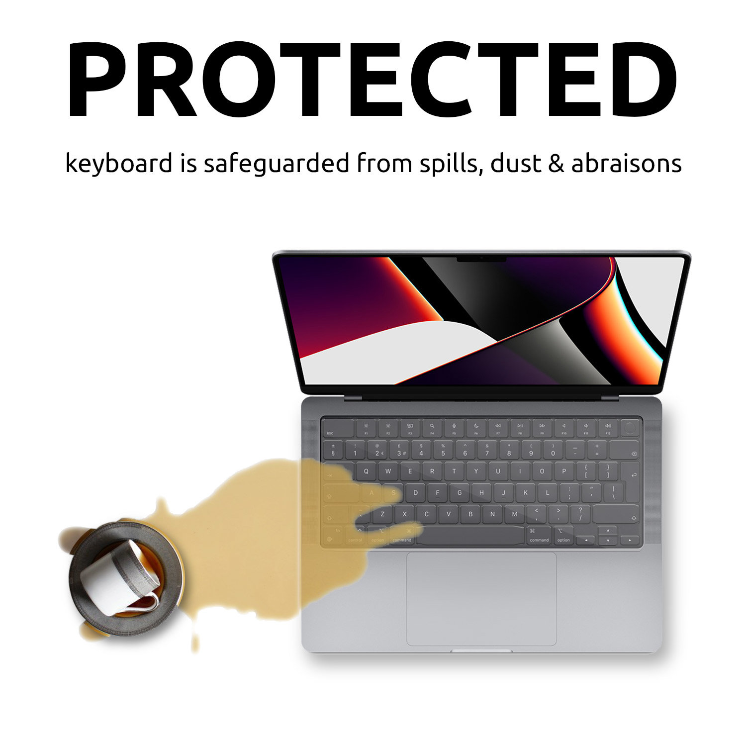 Olixar MacBook Pro 14 Inch Ultra-Thin  Keyboard Protector - Clear