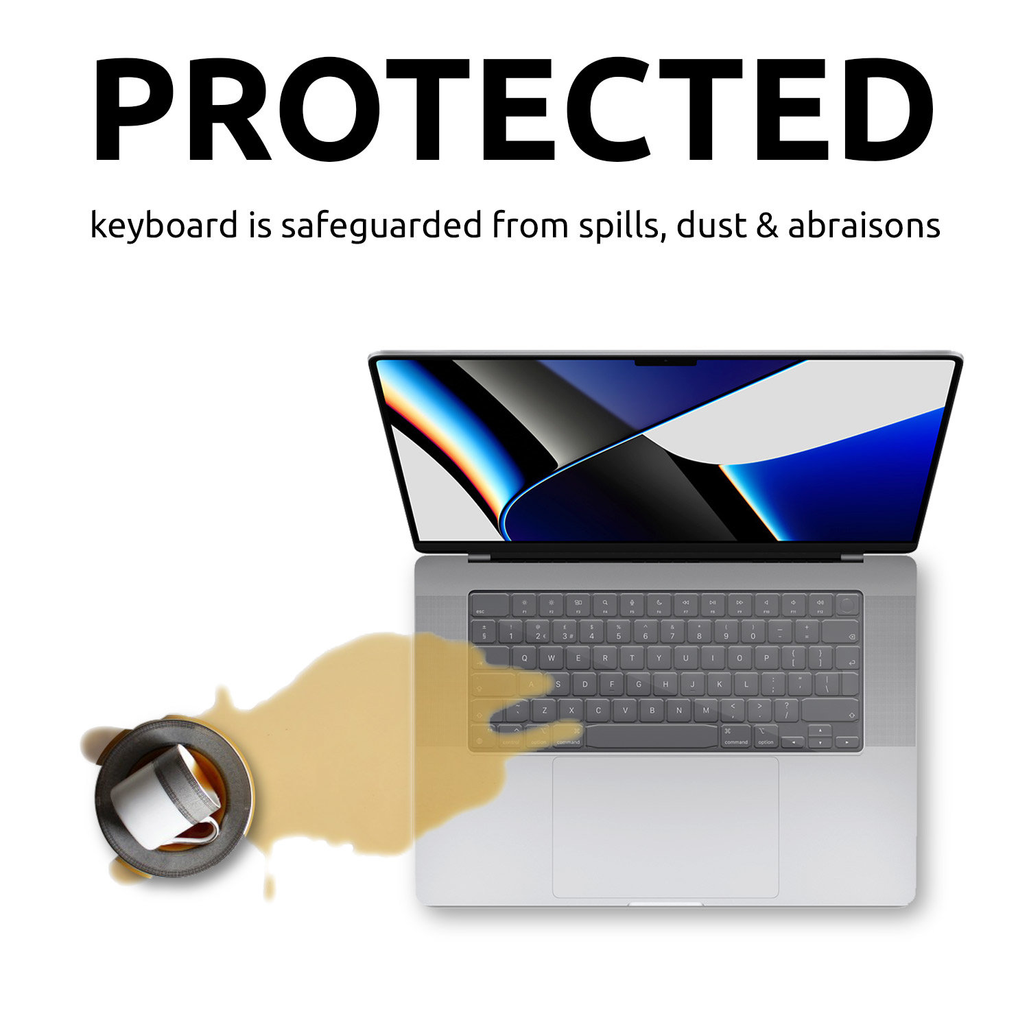 Olixar MacBook Pro 16 Inch Ultra-Thin Keyboard Protector - Clear