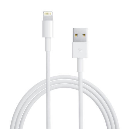 Olixar iPhone XR Lightning to USB Charging Cable - White 1m