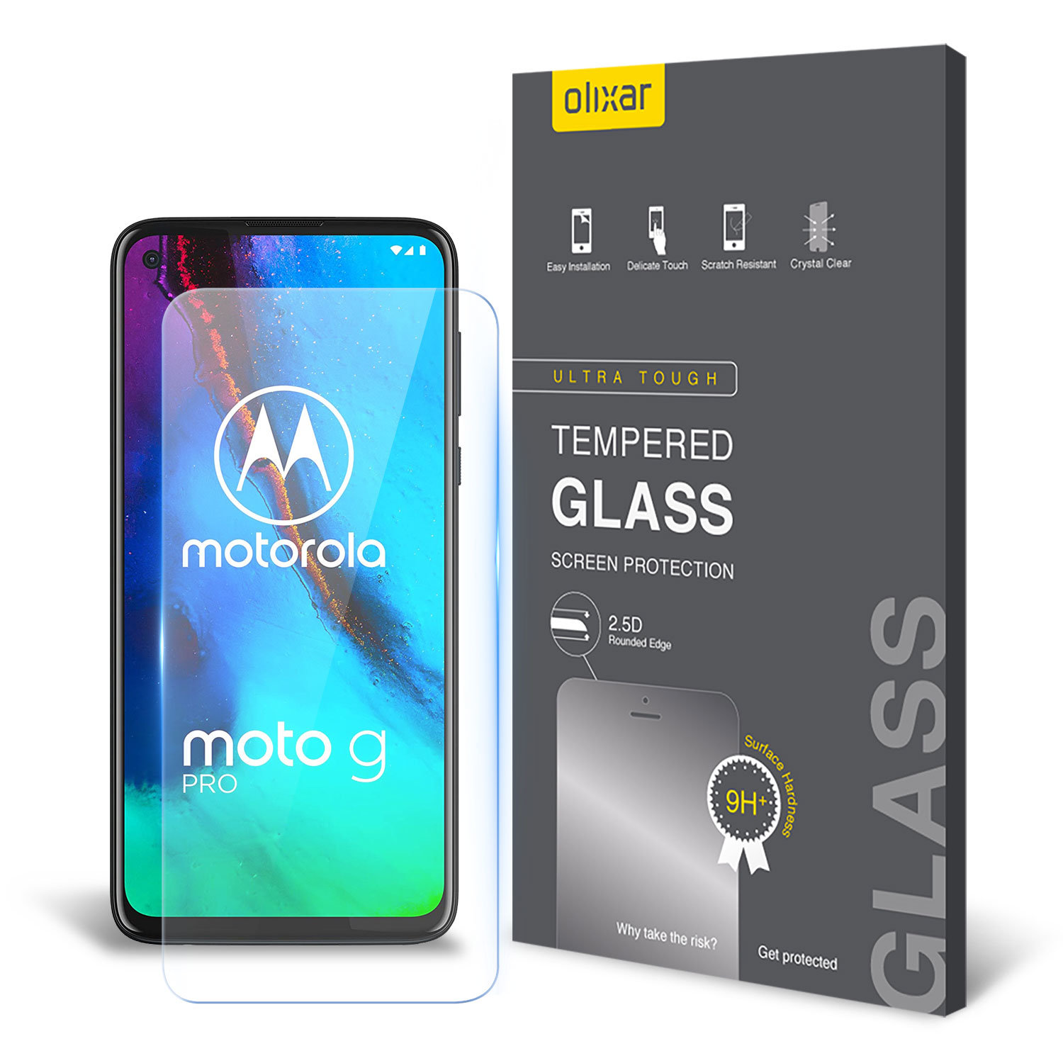 Olixar Motorola Moto G8 Pro Tempered Glass Screen Protector