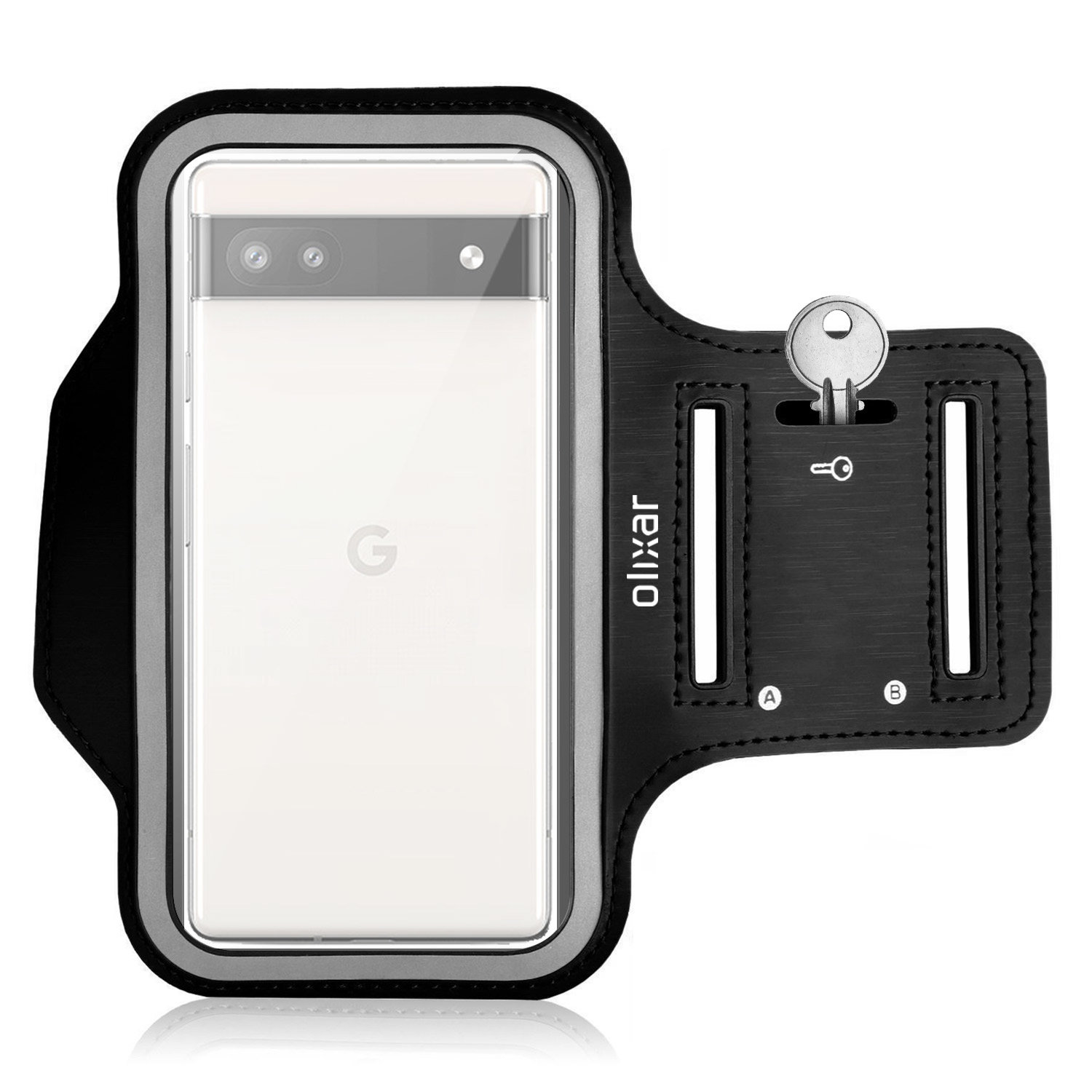 Olixar Black Running and Fitness Armband Holder - For Google Pixel 6a