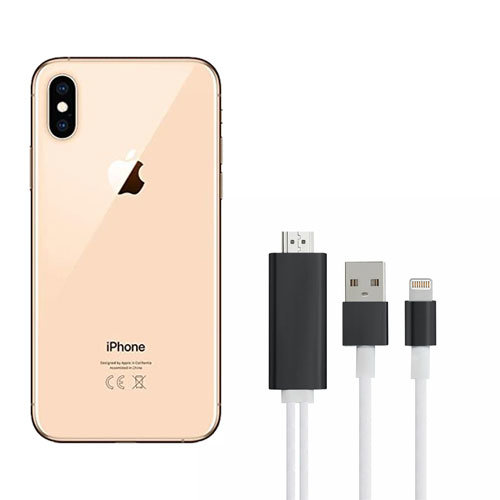 Aquarius 1080p PD HDMI Adapter with USB-A and Lightning Cables - For iPhone XS
