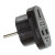 Portable UK to Euro Mains Travel Adapter Plug - Black 3