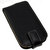 HTC Desire Alu Ledertasche Flip Design in schwarz 3