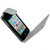 Housse en cuir Flip iPhone 4S / 4 - Blanche 2