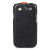Melkco Leather Flip Case for Samsung Galaxy S3 - Orange / Black 3