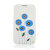 Uunique Poppy Flower Folio Case For Samsung Galaxy S4 - White/Blue 2