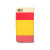 iPhone 5C Leather Style Stripe Wallet Stand Case - Red / Pink / Yellow 3