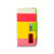 iPhone 5C Leather Style Stripe Wallet Stand Case - Red / Pink / Yellow 4