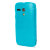 Pudini Leather Style Flip Case for Moto G - Blue 3