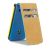 Adarga Leather Style Flip Case voor Nokia Lumia 525 / 520 - Neon Blauw 3