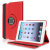 Leather-Style Rotating iPad Mini 3 / 2 / 1 Stand Case - Red 2