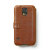 Zenus Lettering Diary Case for Samsung Galaxy S5 - Brown 2