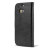 Adarga Leather Style Wallet Case for HTC One M8 W/ Clasp - Black 2