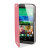 Pudini Flip und Stand Hülle für HTC One M8 2014 in Pink 5