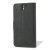 Adarga Leather-Style OnePlus One Wallet Stand Case - Black 3
