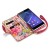 Xperia Z2 Tasche im Brieftaschen Design in Rot mit Lilie 2