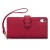 Sony Xperia Z2 Leather-Style Wallet Case - Red with Lily 4