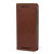 Adarga Leather-Style Wallet Stand HTC One M8 Case - Brown 2