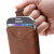 Funda estuche tipo cuero Snugg para Galaxy S5- Marrón 3