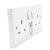 Power Socket with USB Charging Wall Plate - White 8