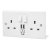 Power Socket with USB Charging Wall Plate - White 9