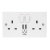 UK Power Socket with USB Charging Wall Plate Twin pack 13