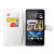 Adarga Leather-Style HTC Desire 816 Wallet Case - White 4