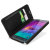Encase Adarga leren stijl Galaxy Note 4 Wallet Stand Case - Zwart 6