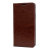 Encase Leather-Style Galaxy Note 4 Wallet Stand Case - Brown 2