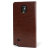 Encase Leather-Style Galaxy Note 4 Wallet Stand Case - Brown 3