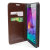 Encase Leather-Style Galaxy Note 4 Wallet Stand Case - Brown 10