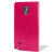 Encase Leather-Style Galaxy Note 4 Wallet suojakotelo - Pinkki 3