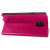 Encase Leather-Style Galaxy Note 4 Wallet suojakotelo - Pinkki 9