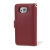 Encase Leather-Style Samsung Galaxy Alpha Wallet Case - Floral Red 3