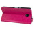 Encase Leather-Style Nexus 6 Wallet suojakotelo - Kuuma pinkki 7