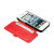 Redneck Red Line Leather iPhone 5S / 5 Book Case - White 3