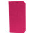 Encase Leren Stijl Slim Wallet Case voor Samsung Galaxy Ace 4 - Roze 2