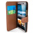 Housse HTC One M9 Encase Portefeuille Style cuir – Marron 8