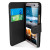 Encase Leather-Style HTC One M9 Wallet suojakotelo - Musta 8
