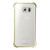 Funda Official Samsung Galaxy S6 Edge Clear Cover - Dorada 2
