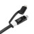 Deff Lightning & Micro USB Tangle-Free Light Up Cable with LED 12