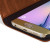 Funda Galaxy S6 Edge Olixar Tipo Cartera Estilo Cuero - Marrón Claro 6
