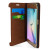 Olixar Leather-Style Galaxy S6 Edge Wallet Stand Case - Light Brown 8