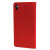 Olixar Leather-Style Sony Xperia Z3+ Lommebok Deksel - Rød 4