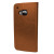 Housse Portefeuille HTC One M9  Olixar Stand  –  Marron Clair 3