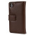 Olixar Sony Xperia Z3+ Genuine Leather Wallet Case - Brown 2