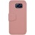 Metal-Slim Diamond Samsung Galaxy S6 Wallet Case - Pink / Grey 2