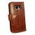 Tuff-Luv Vintage Leather Samsung Galaxy S6 Edge Wallet Case - Brown 3